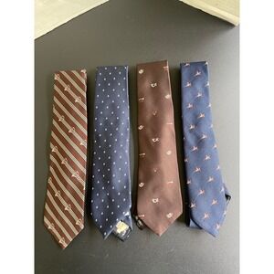 Resilio Neckties Set of 4 Silk Blend Ties‎ Patterned Business Casual